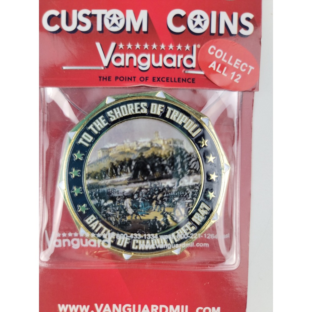 Vanguard USMC Battle of Chapultepec 1847 Challenge Coin To the Shores of Tripoli - Picture 5 of 7